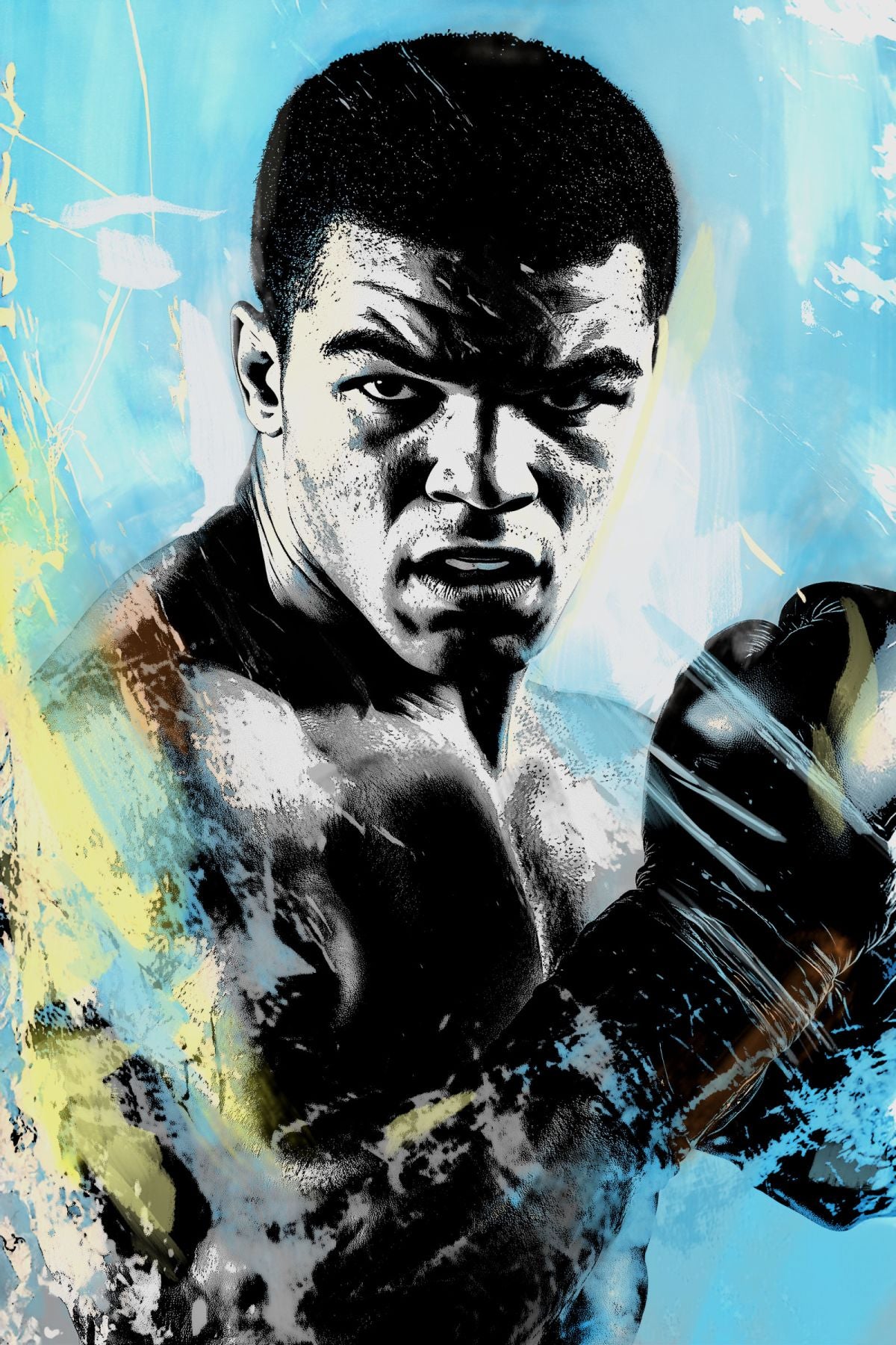 Muhammad Ali On Blue