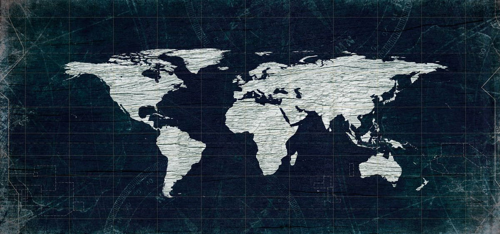 Aged World Map XVI
