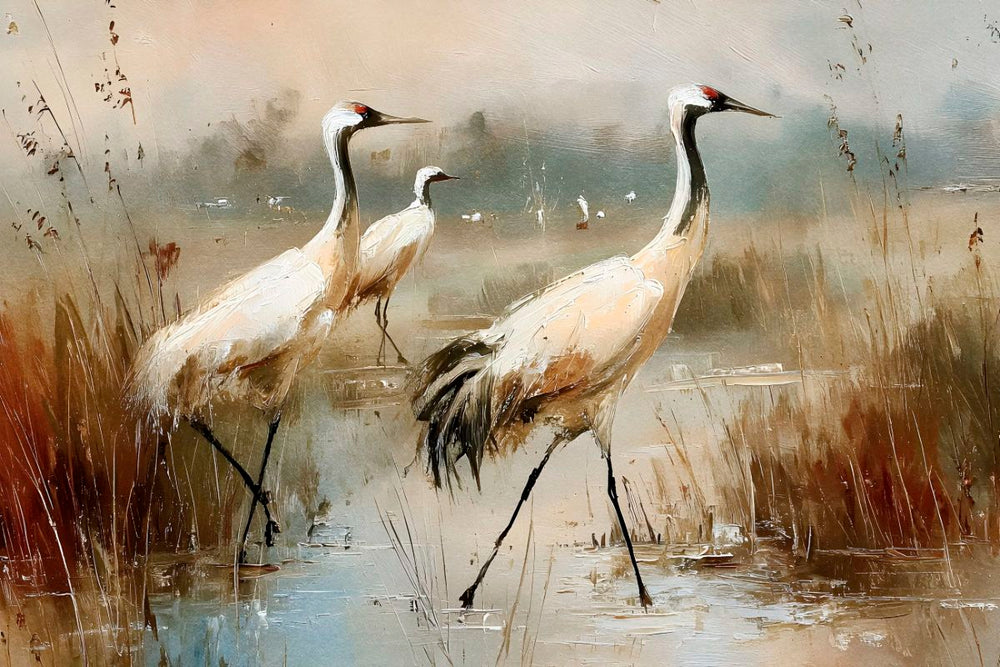 Cranes Passing By