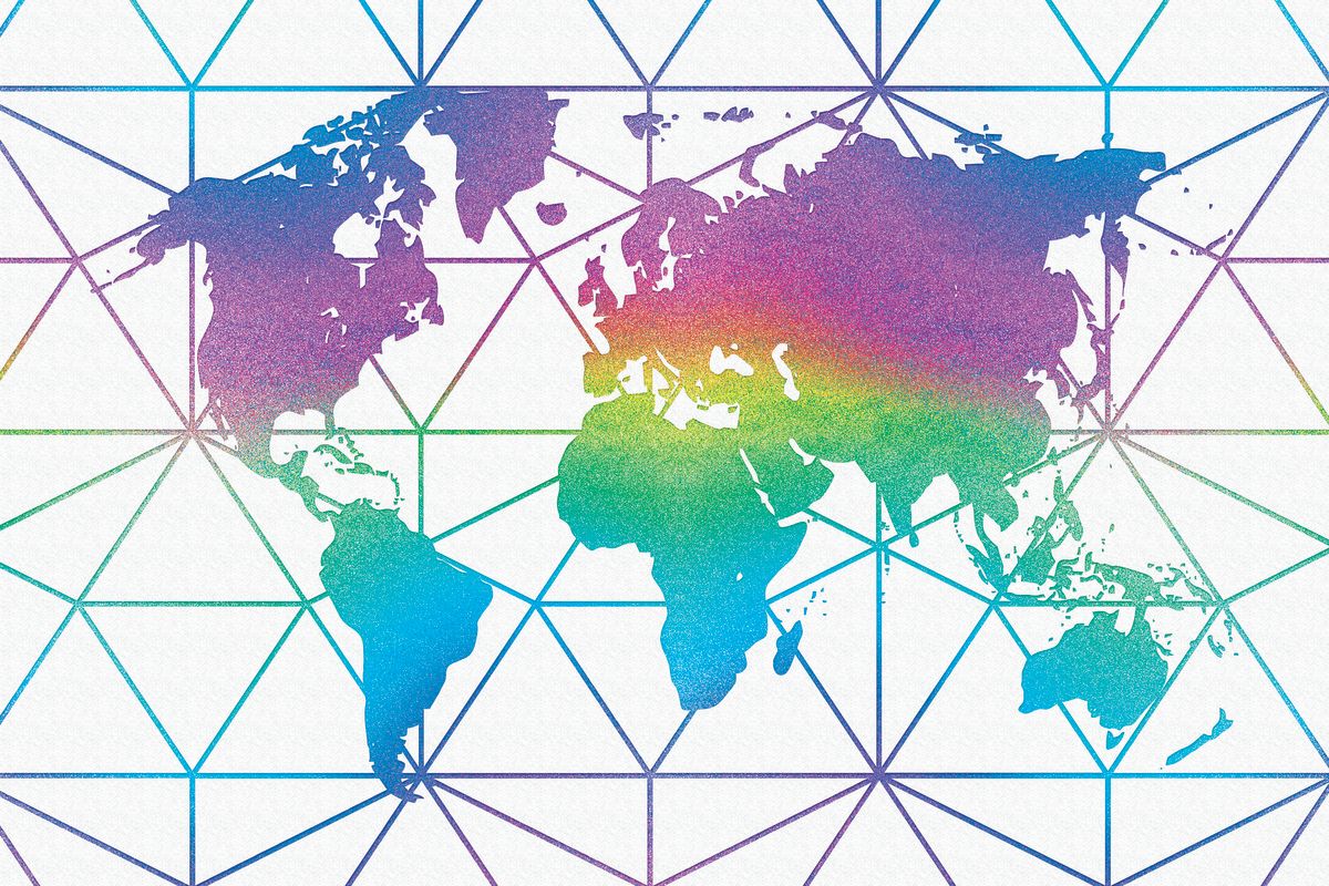 Geometric Gradient World Map