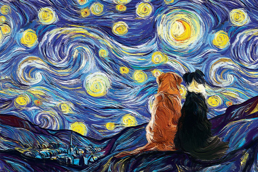 Dogs Journey Starry Night