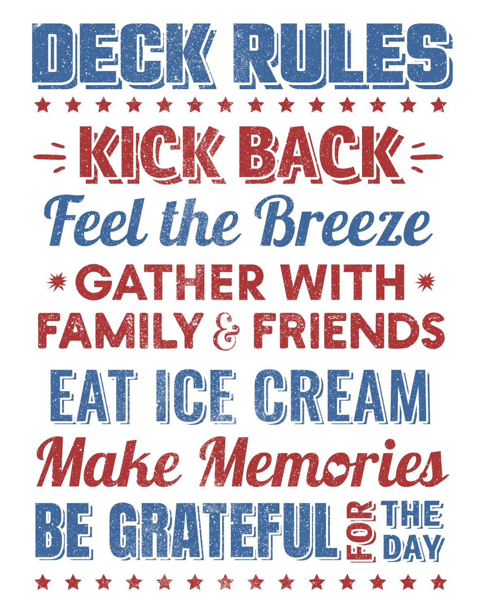 Deck Rules Poster