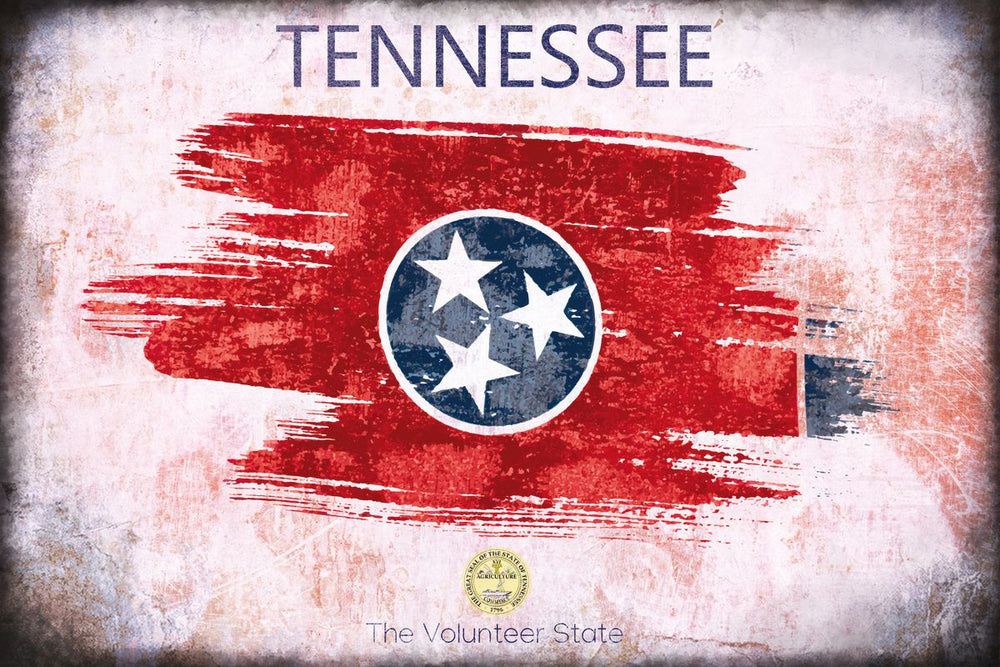 Tennessee Flag Grunge