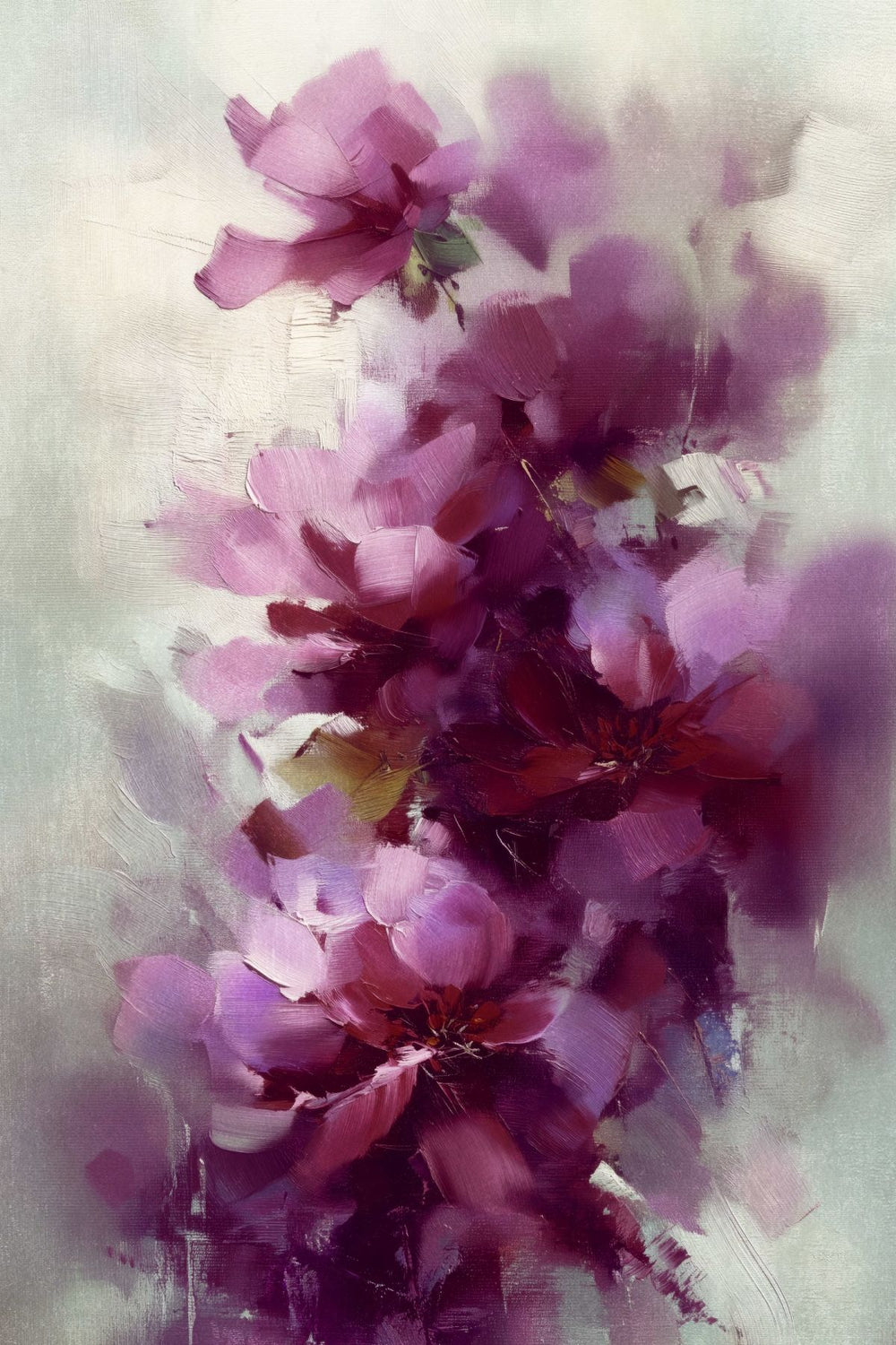 Pink Abstract Floral Art