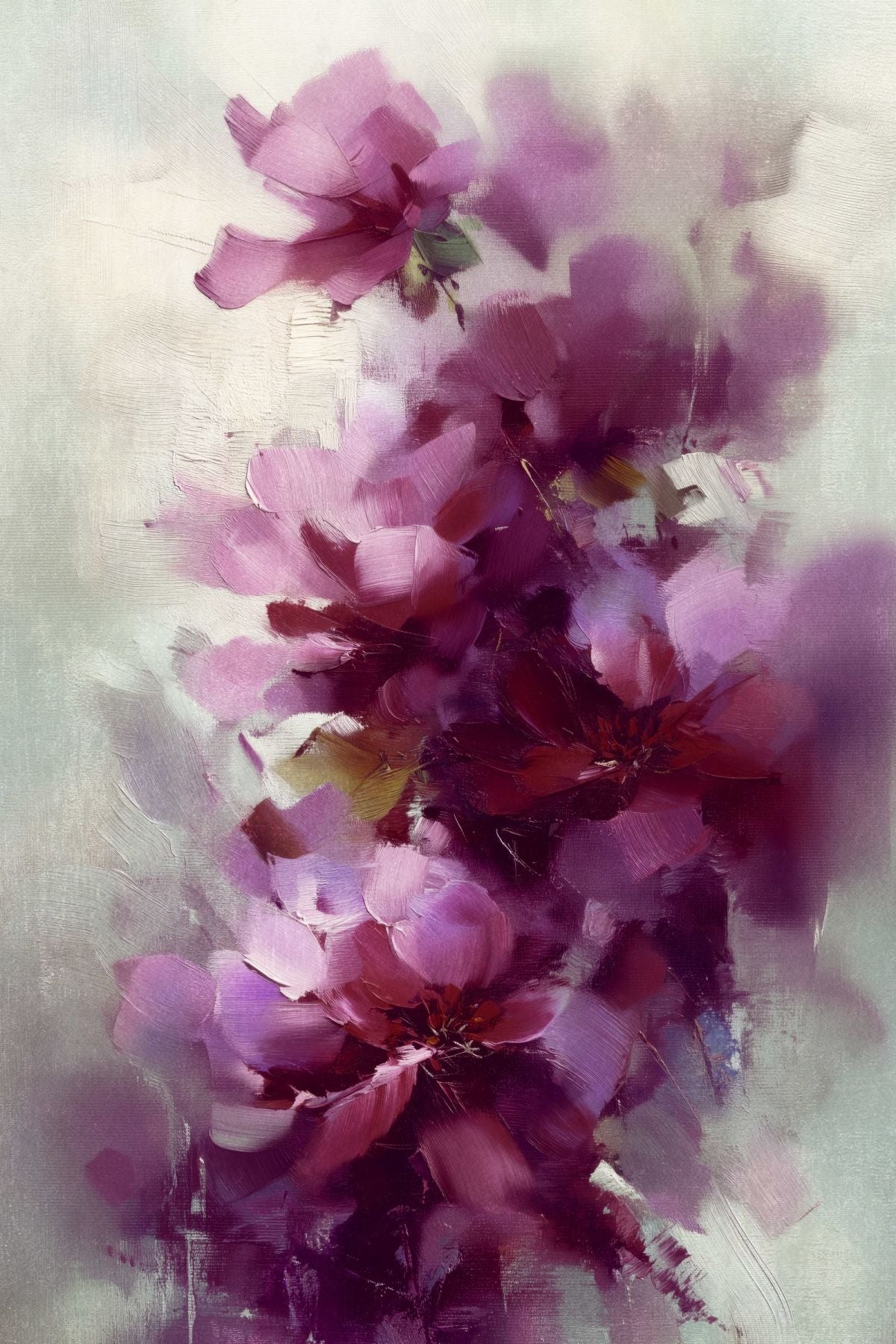 Pink Abstract Floral Art