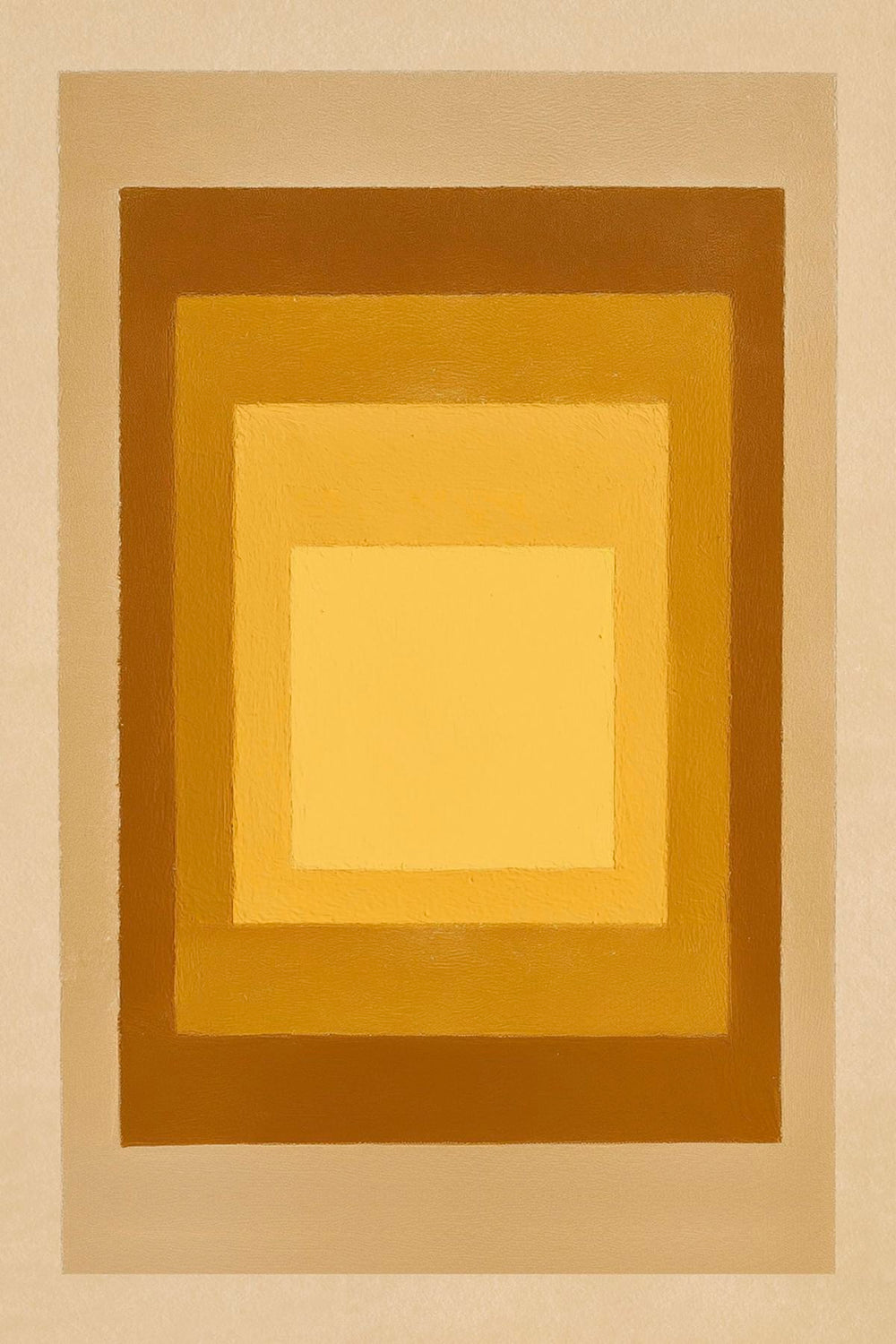 Concentric Squares in Golden Ochre