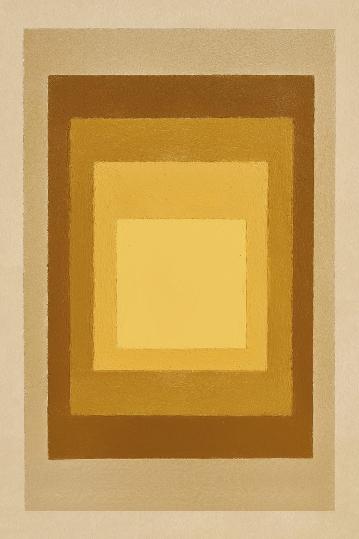 Concentric Squares in Golden Ochre