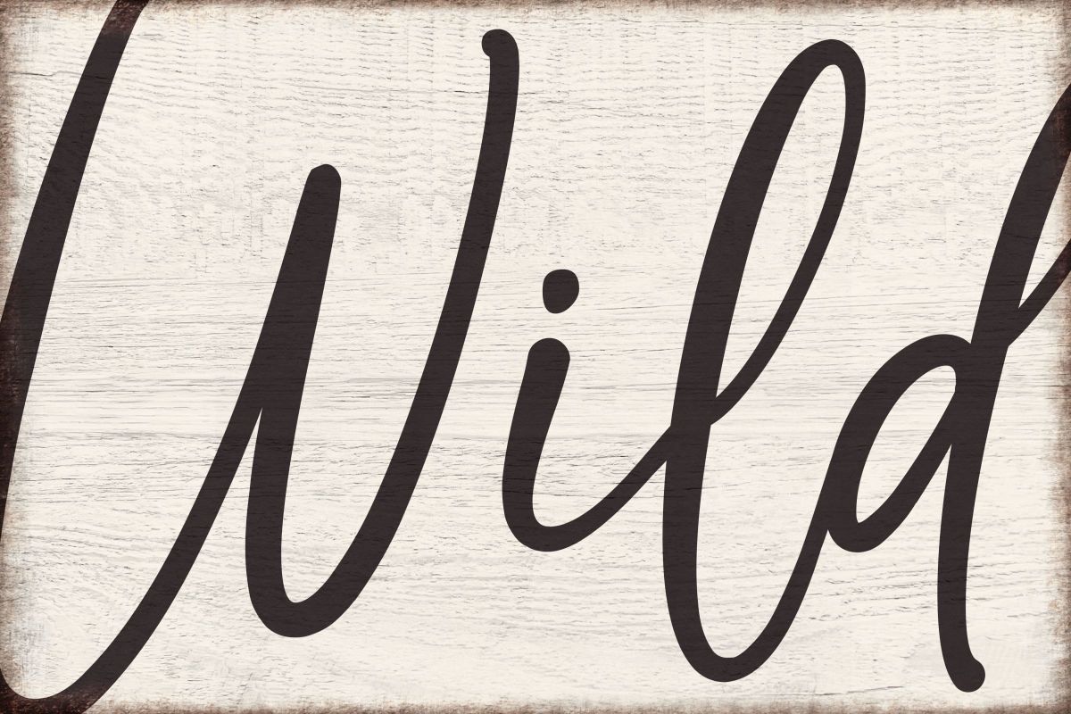 Cursive Wild Sign