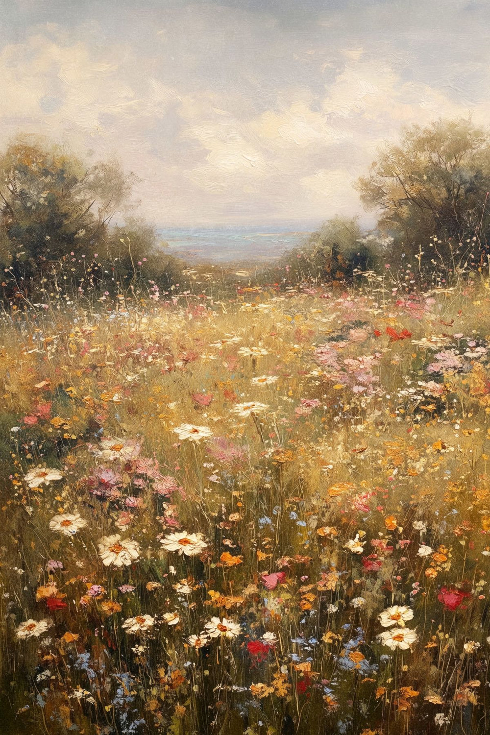 Lush Wildflower Meadow in Soft Light