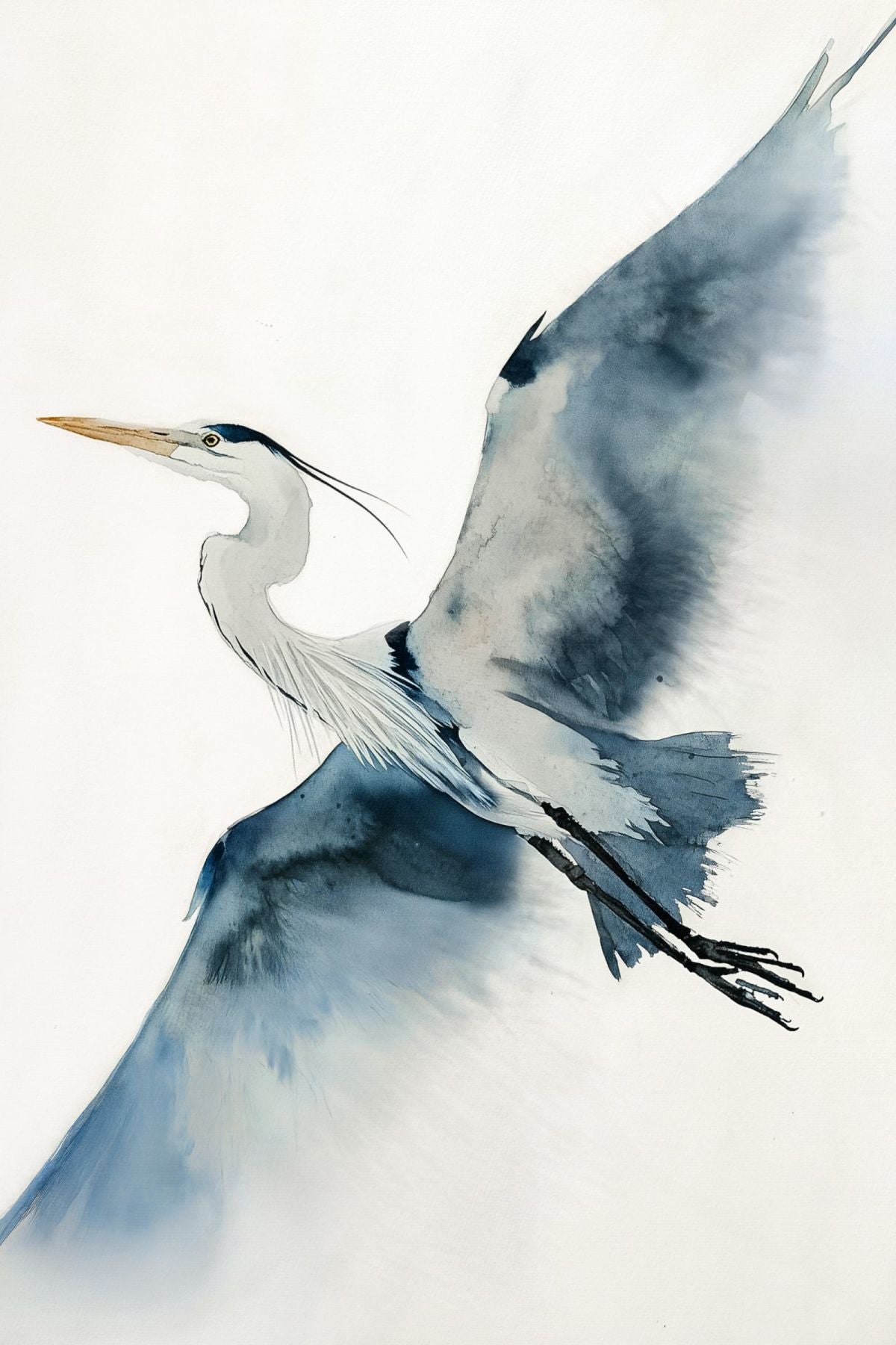 Flying Blue Heron