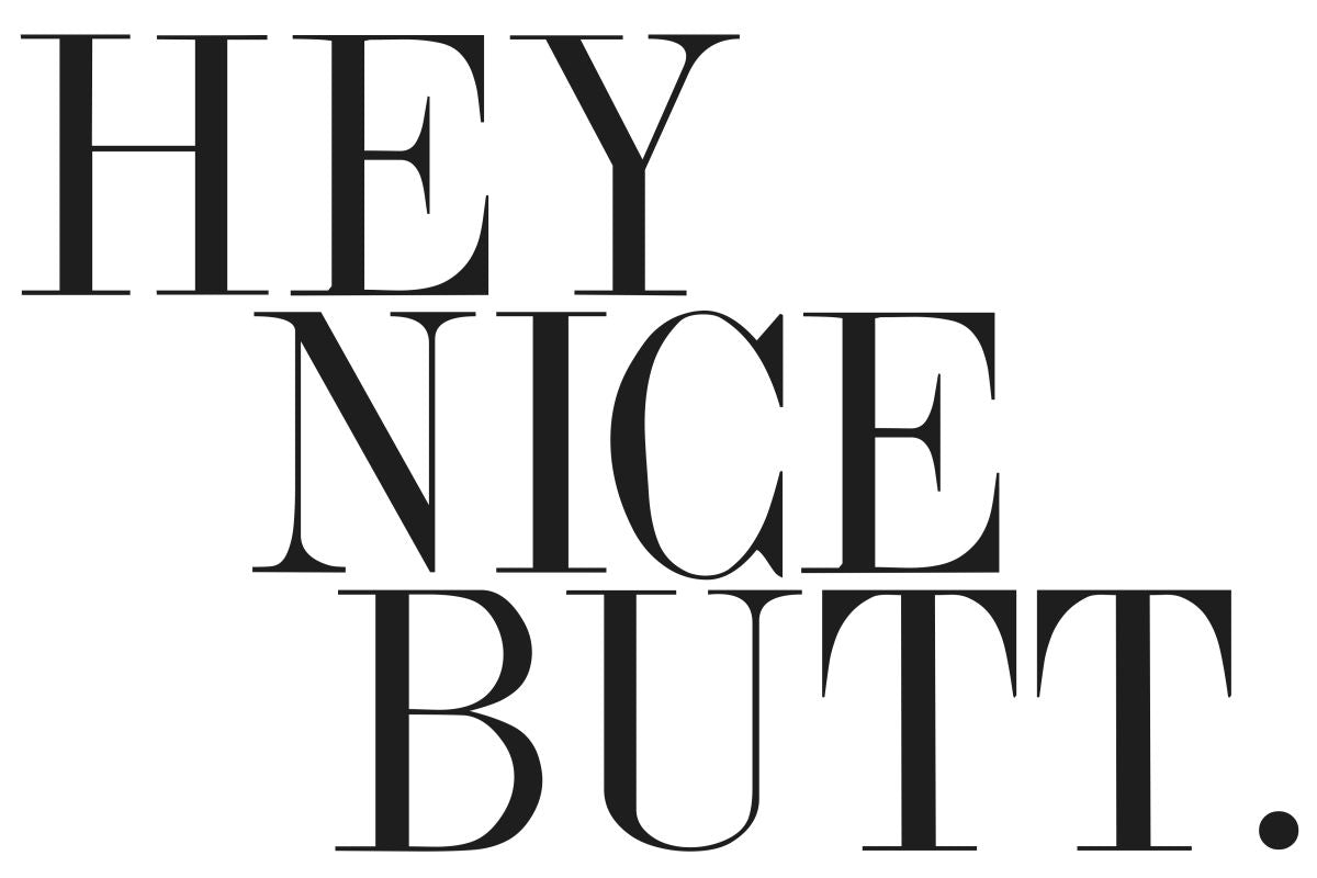 Hey Nice Butt Multi Panel Canvas