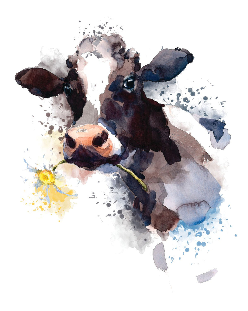 Watercolor Cow