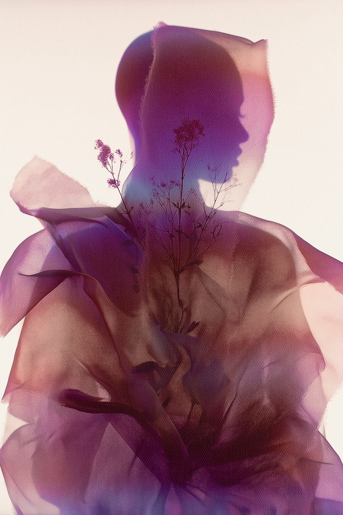 Mystical Purple Silhouette Abstract