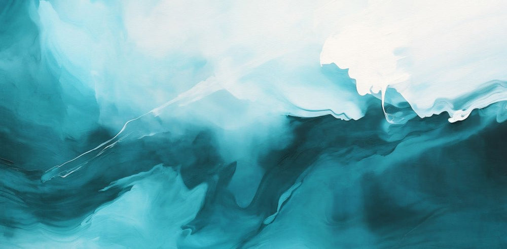 Teal Flow Abstract Triptych