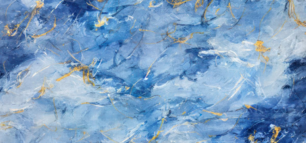 Abstract Blue And Gold Streaks