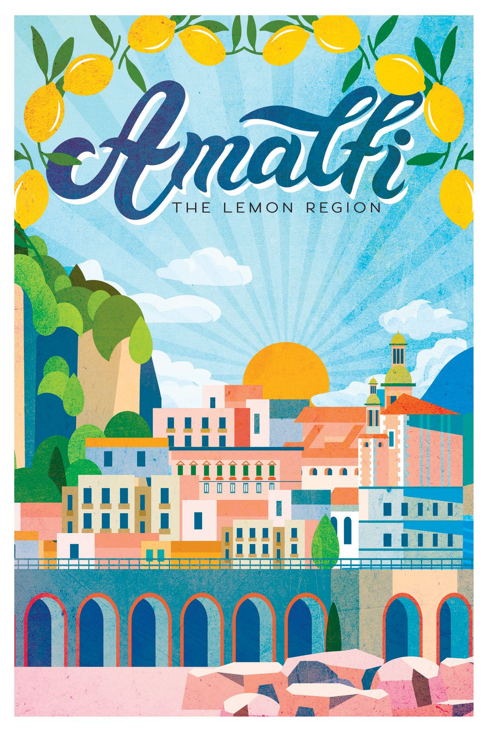 Amalfi Tourism Vintage Poster