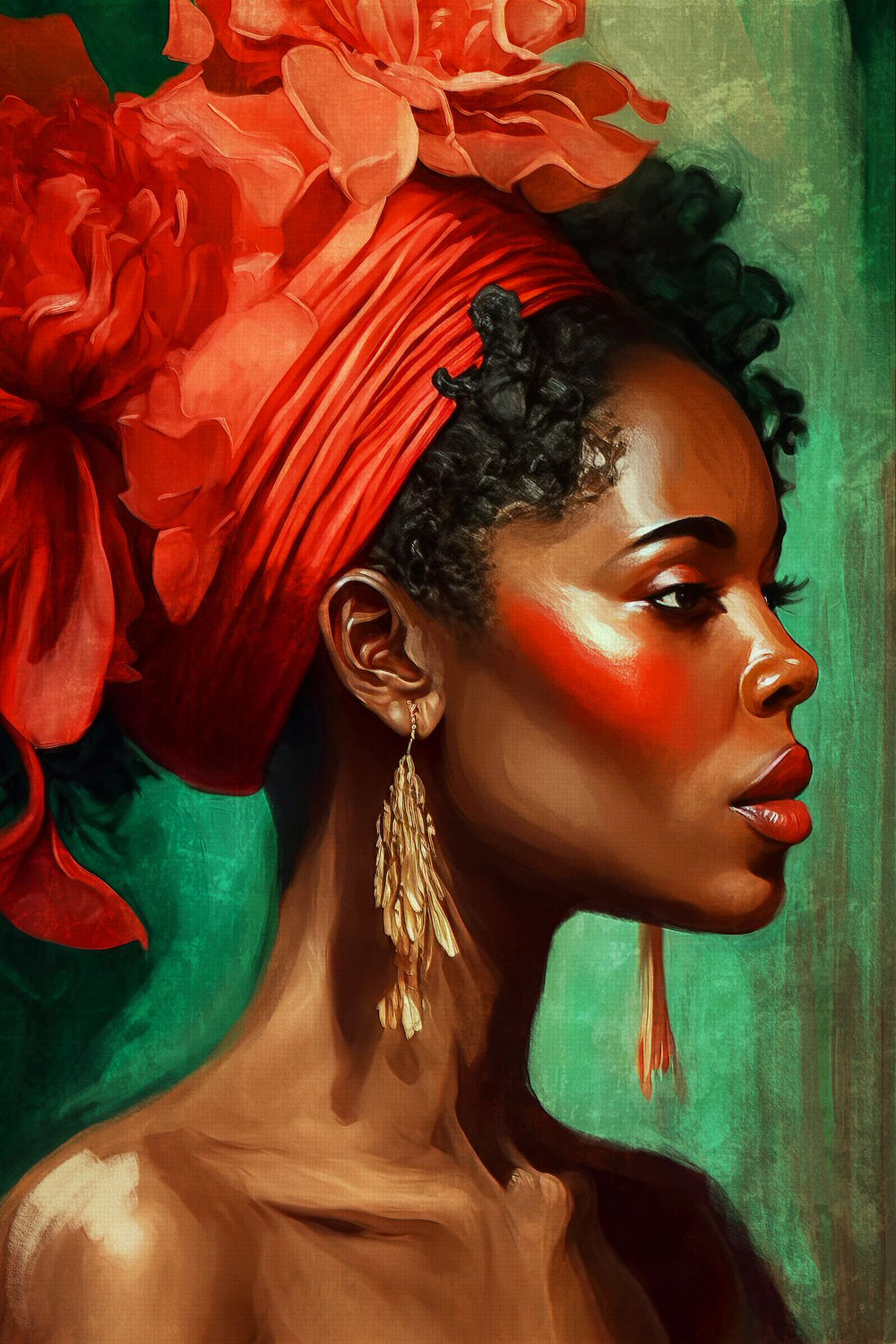 African Woman In Red