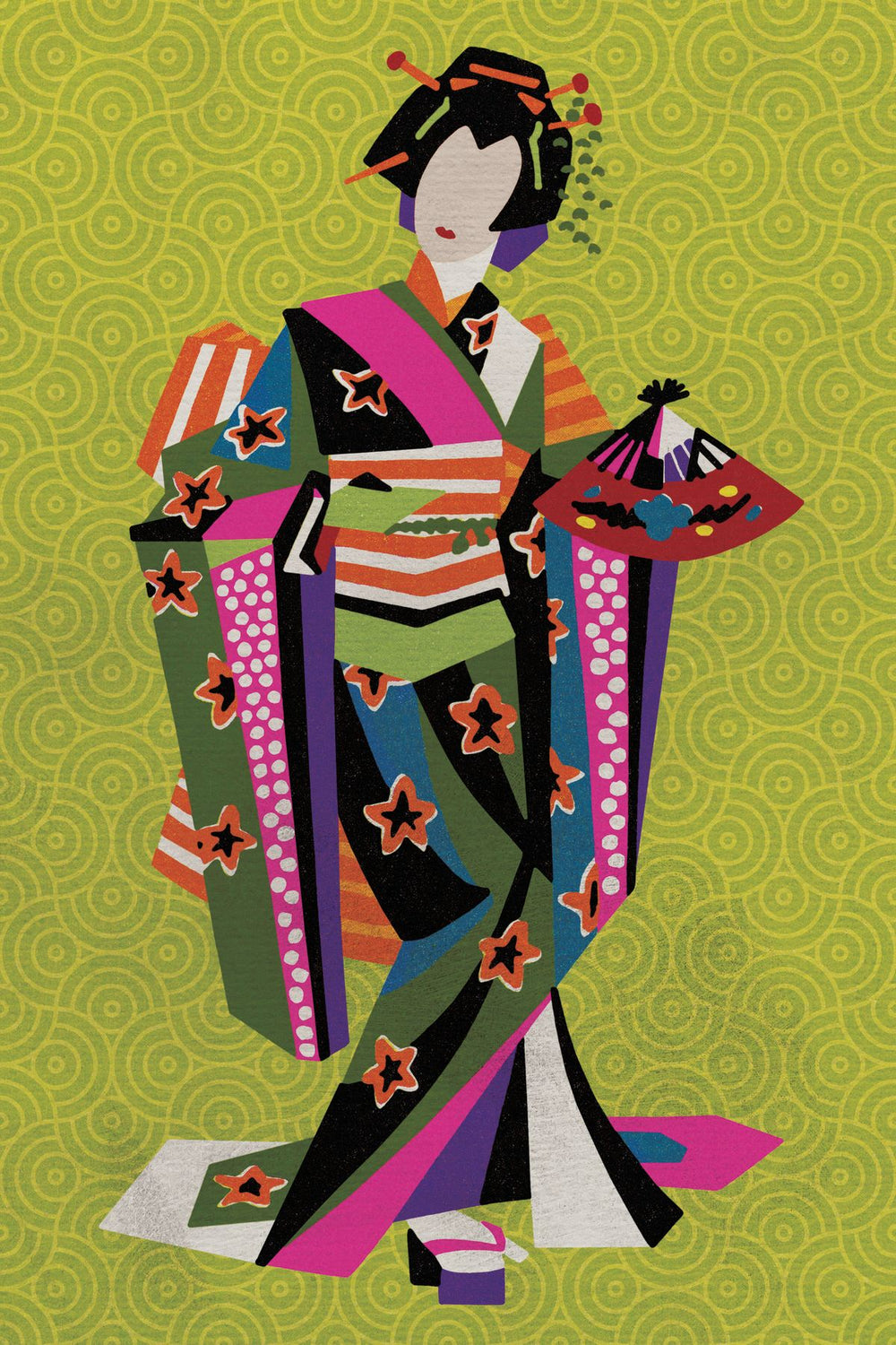 Colorful Geisha Kimono