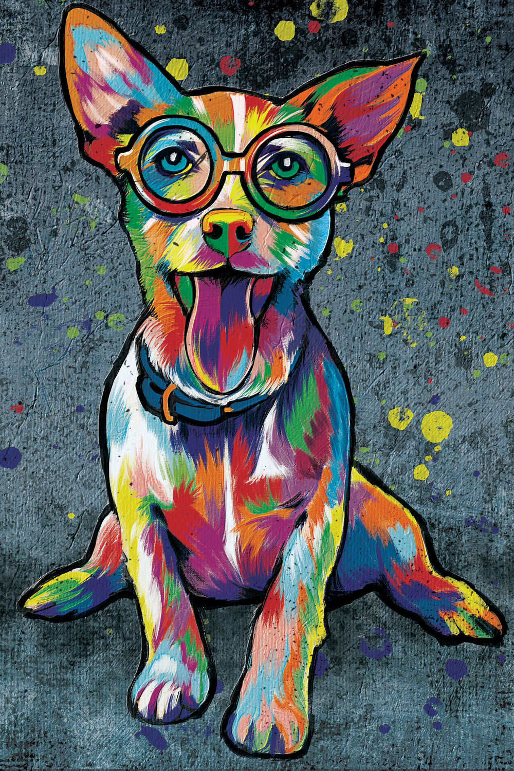 Nerdy Terrier Abstract Color