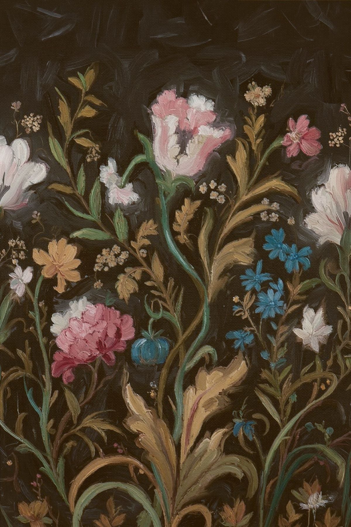 Dark Moody Dutch Floral Still Life