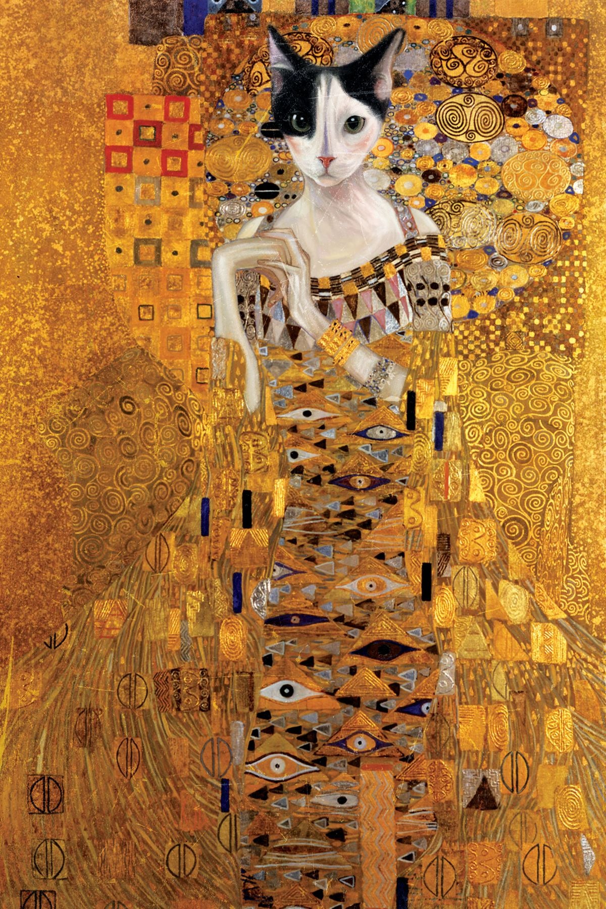 Adele Bloch-Bauer Inspired Cat	Klimt