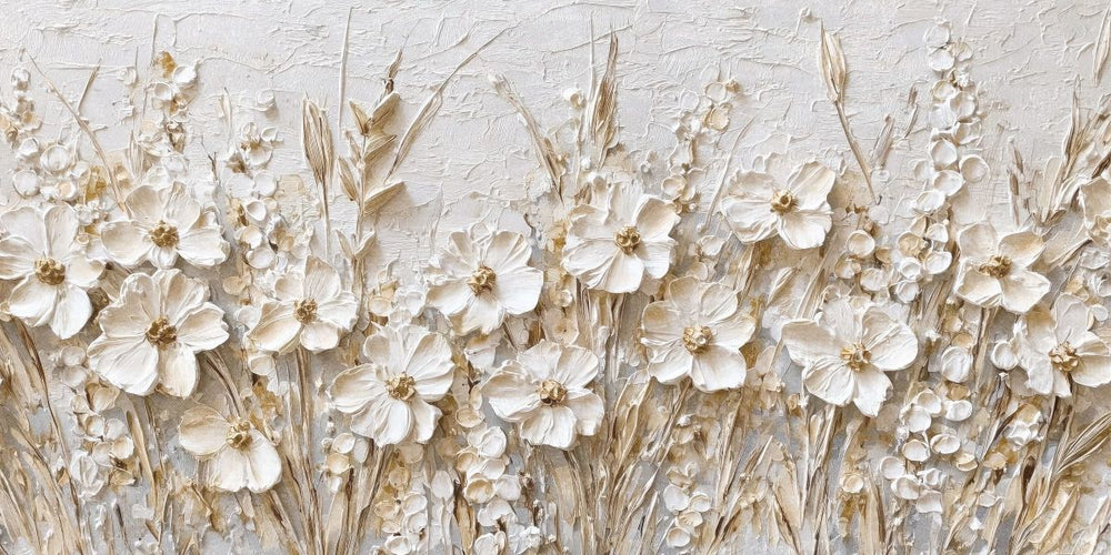Horizontal White Wildflowers