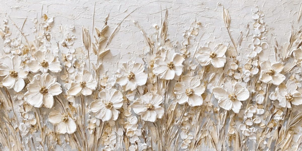Horizontal White Wildflowers
