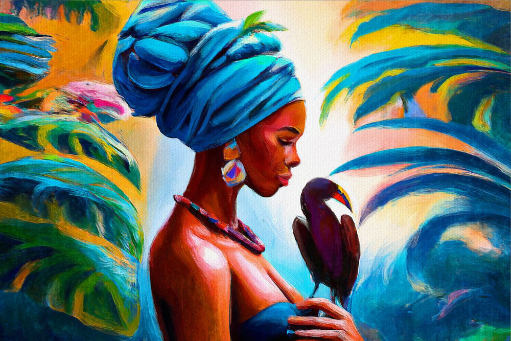 African Lady In Blue