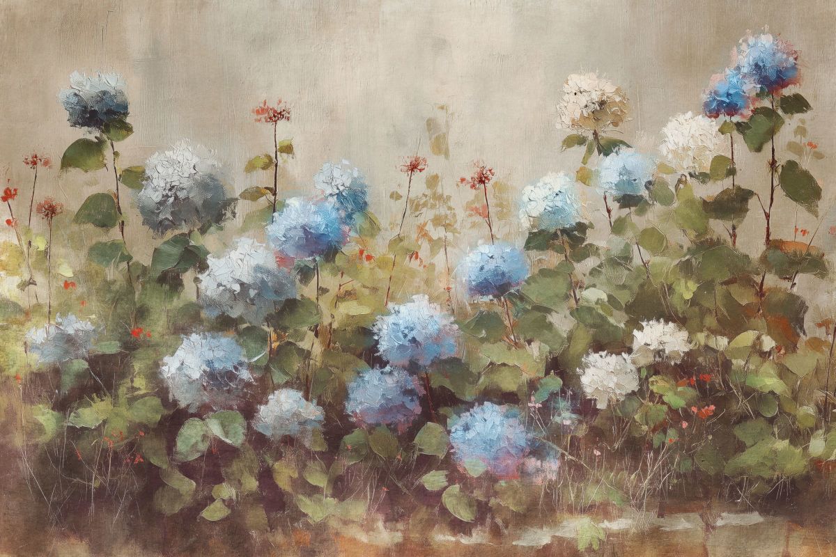 Garden Of Blue Hydrangeas