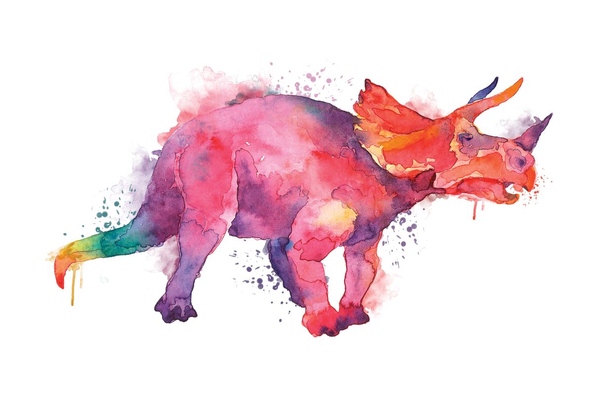 Colorful Triceratops Splash
