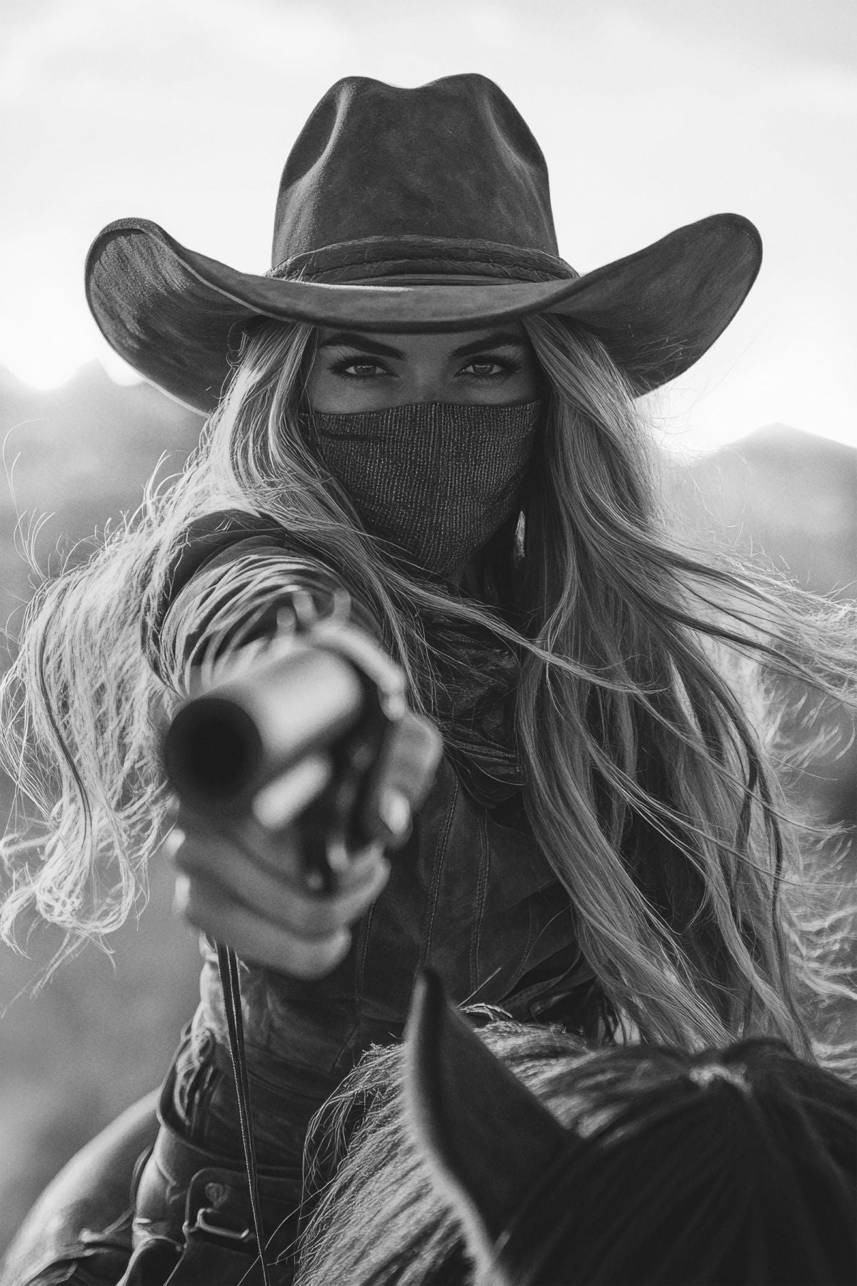 Cowgirl In Action