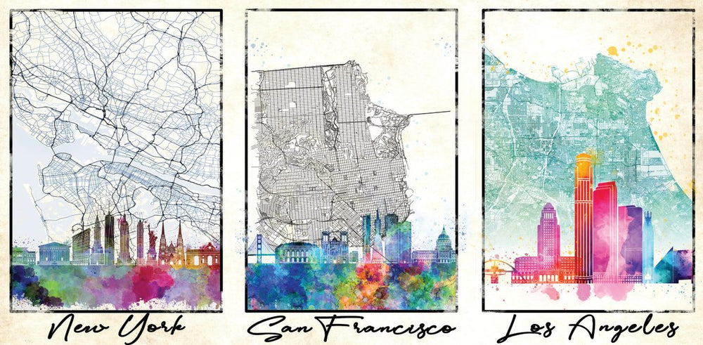 NY SF LA City Maps