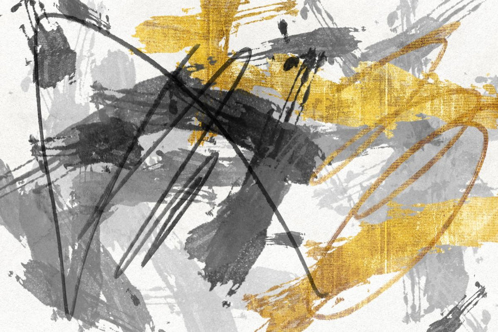 Gold And Gray Abstract