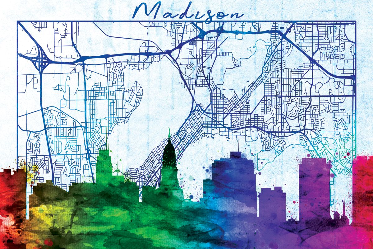 Madison Skyline City Map