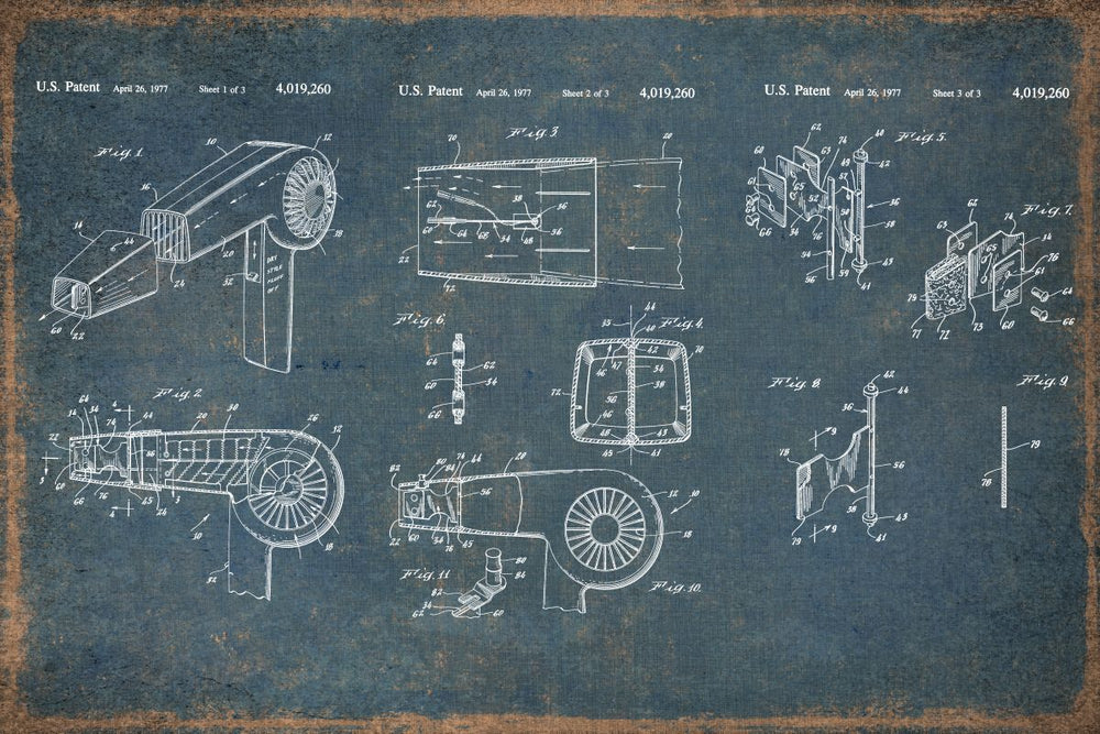 Hair Drying Device Blue Patent