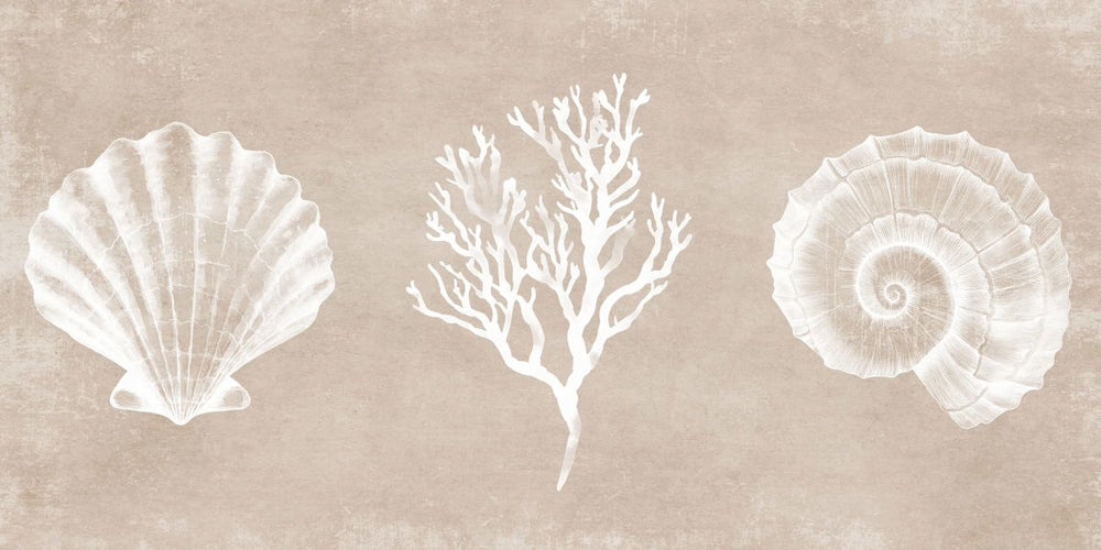 Underwater Trios On Beige I Wall Art