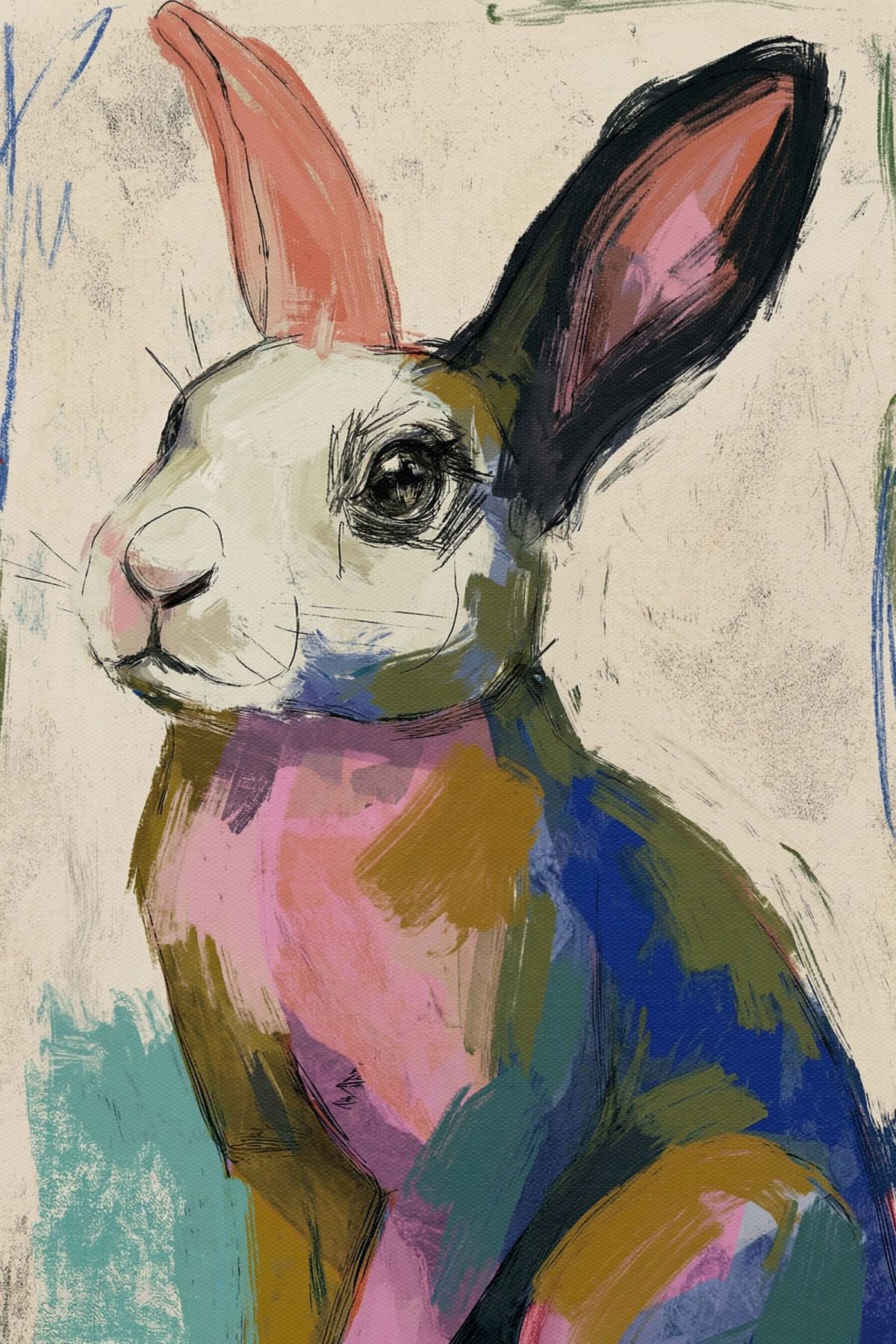 Colorful Standing Bunny