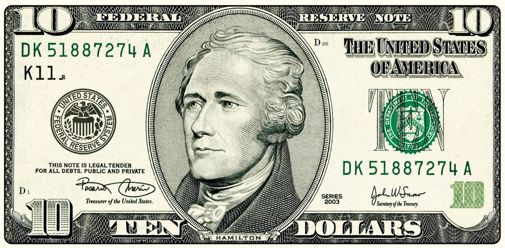 Crisp Ten Dollar Bill