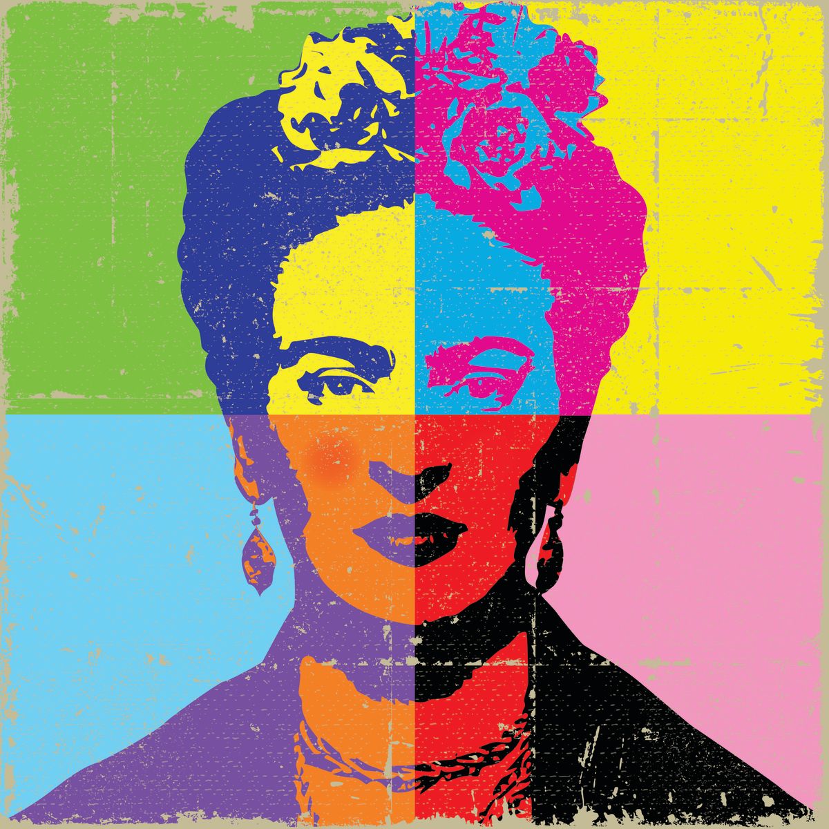 Particolored Frida Kahlo