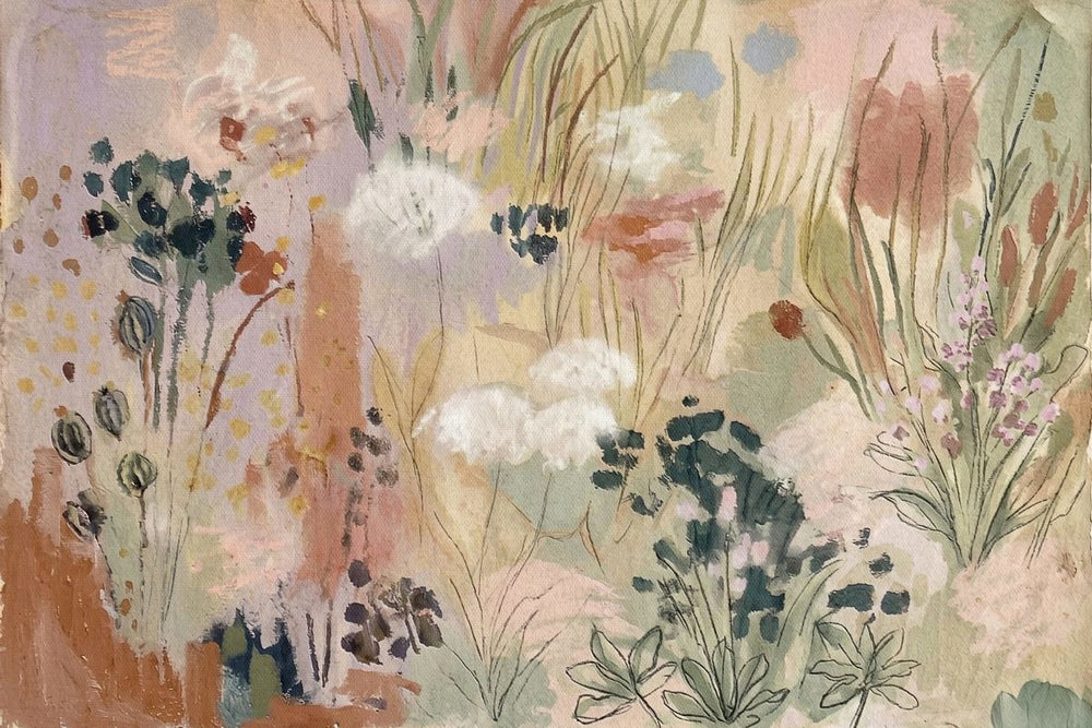 Pastel Wildflower Meadow Abstract