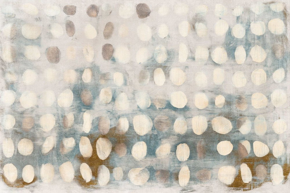 Soft Abstract Dot Pattern in Blue and Cream