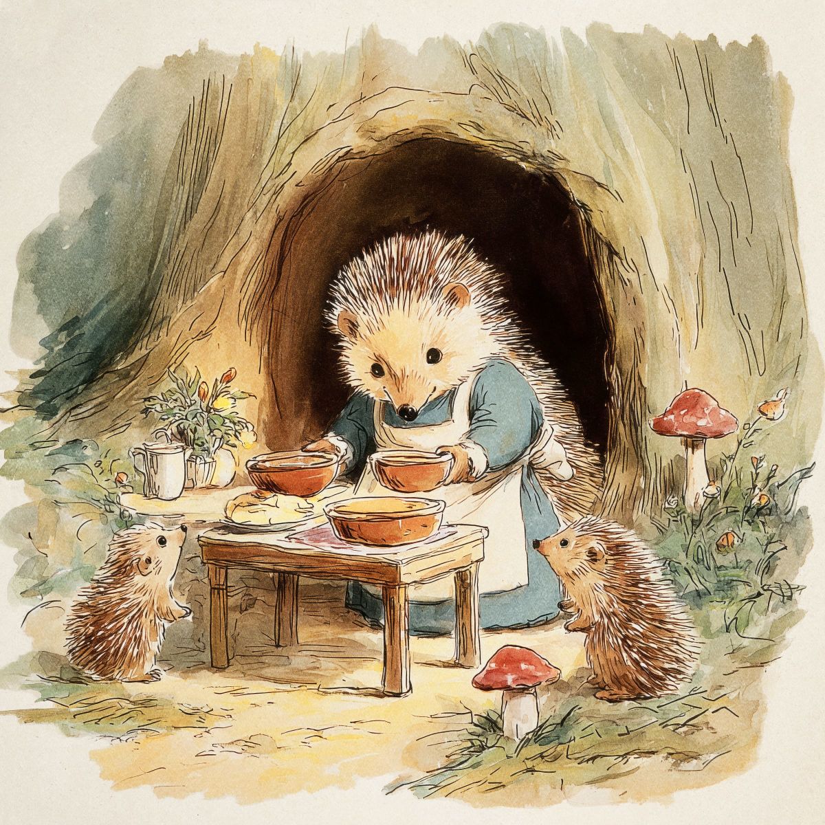 Hedgehog Tea Time