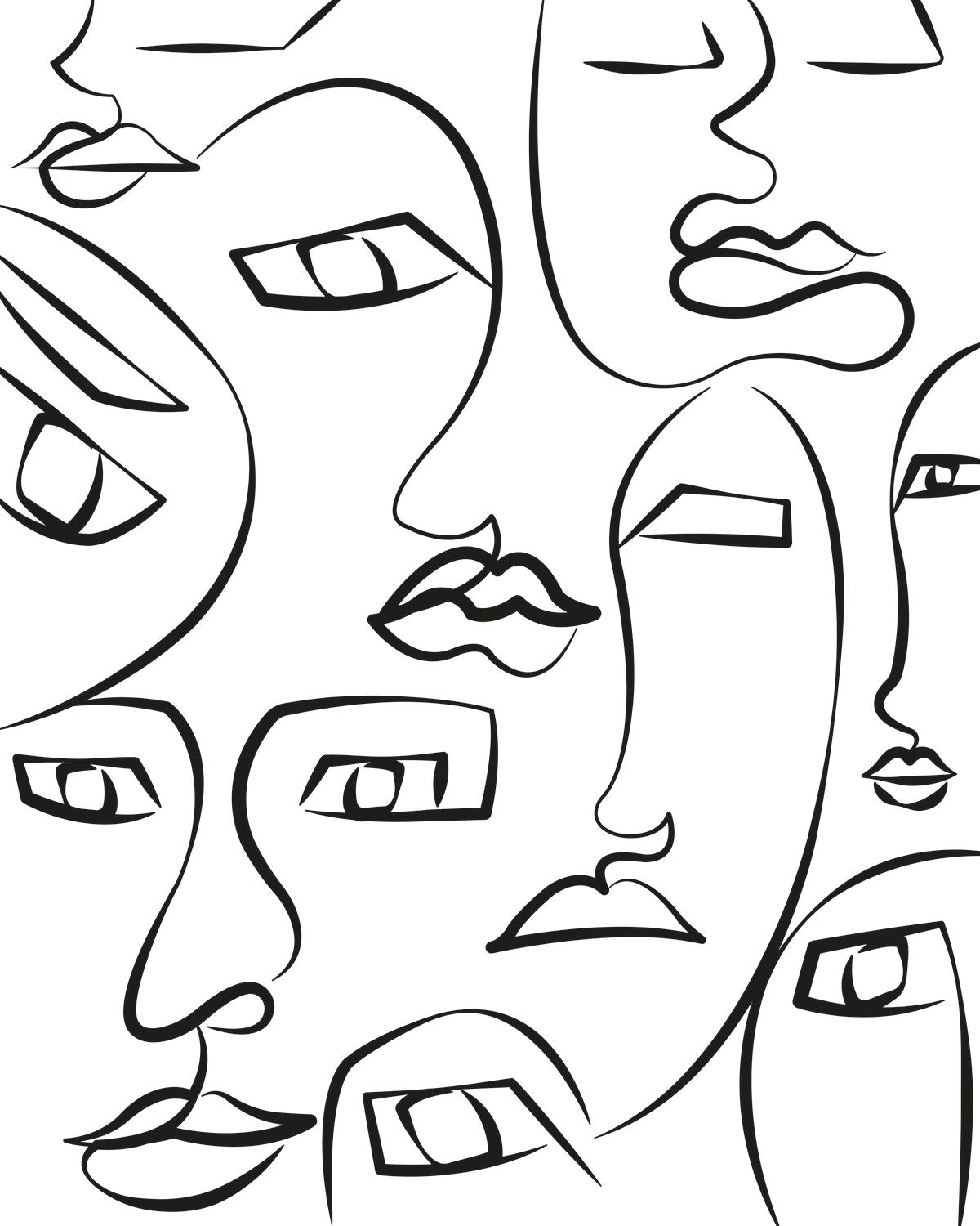 Abstract Face Crowd