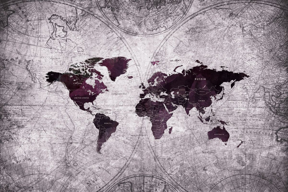 Aged World Map X
