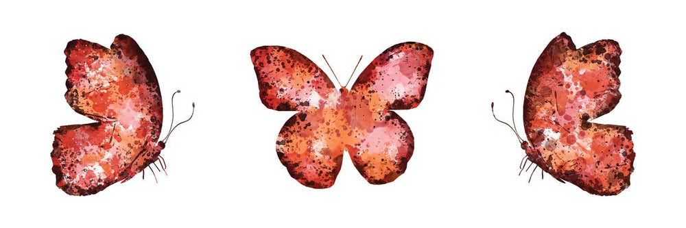 Red Butterfly Group Splatter