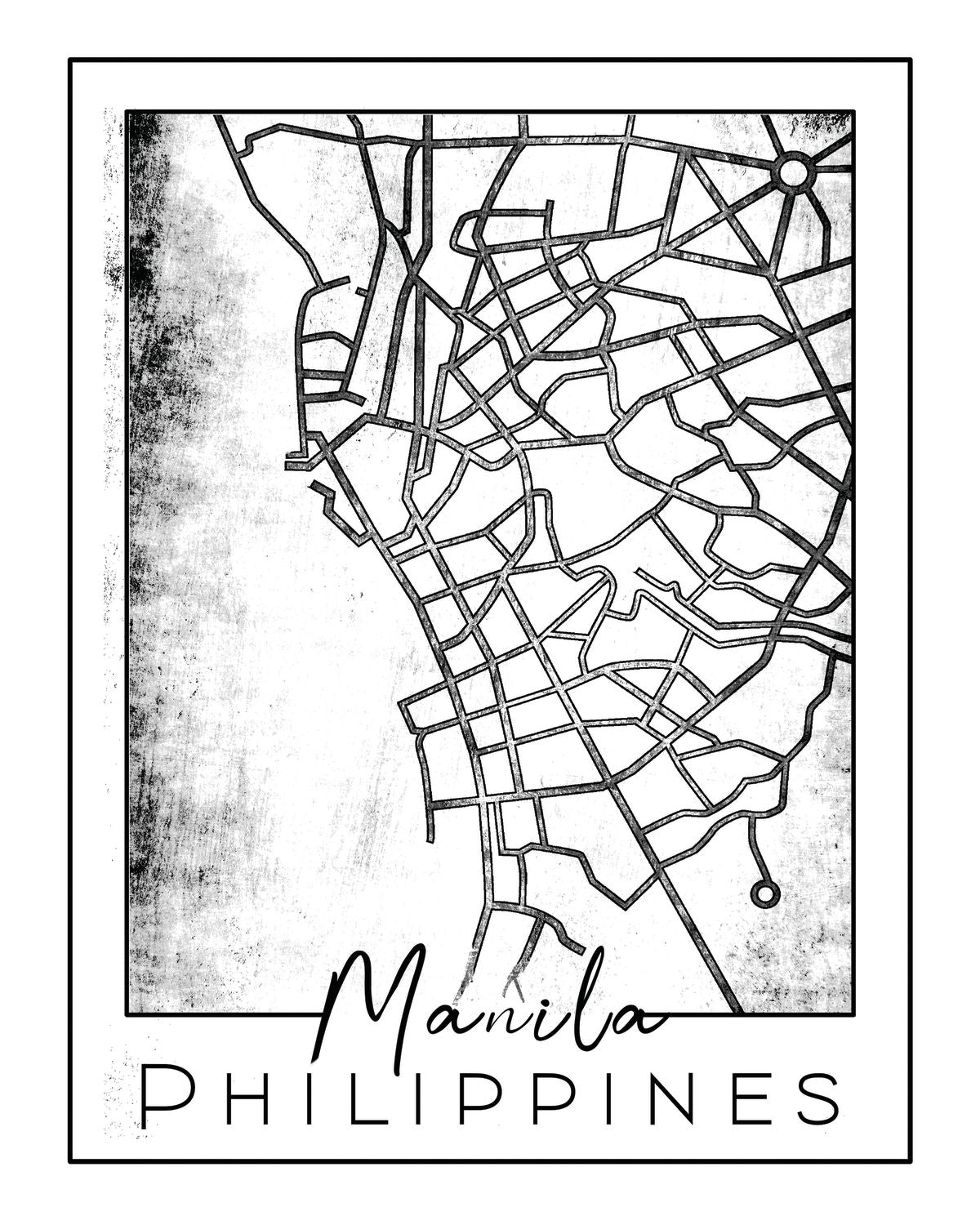 Minimalist Manila City Map