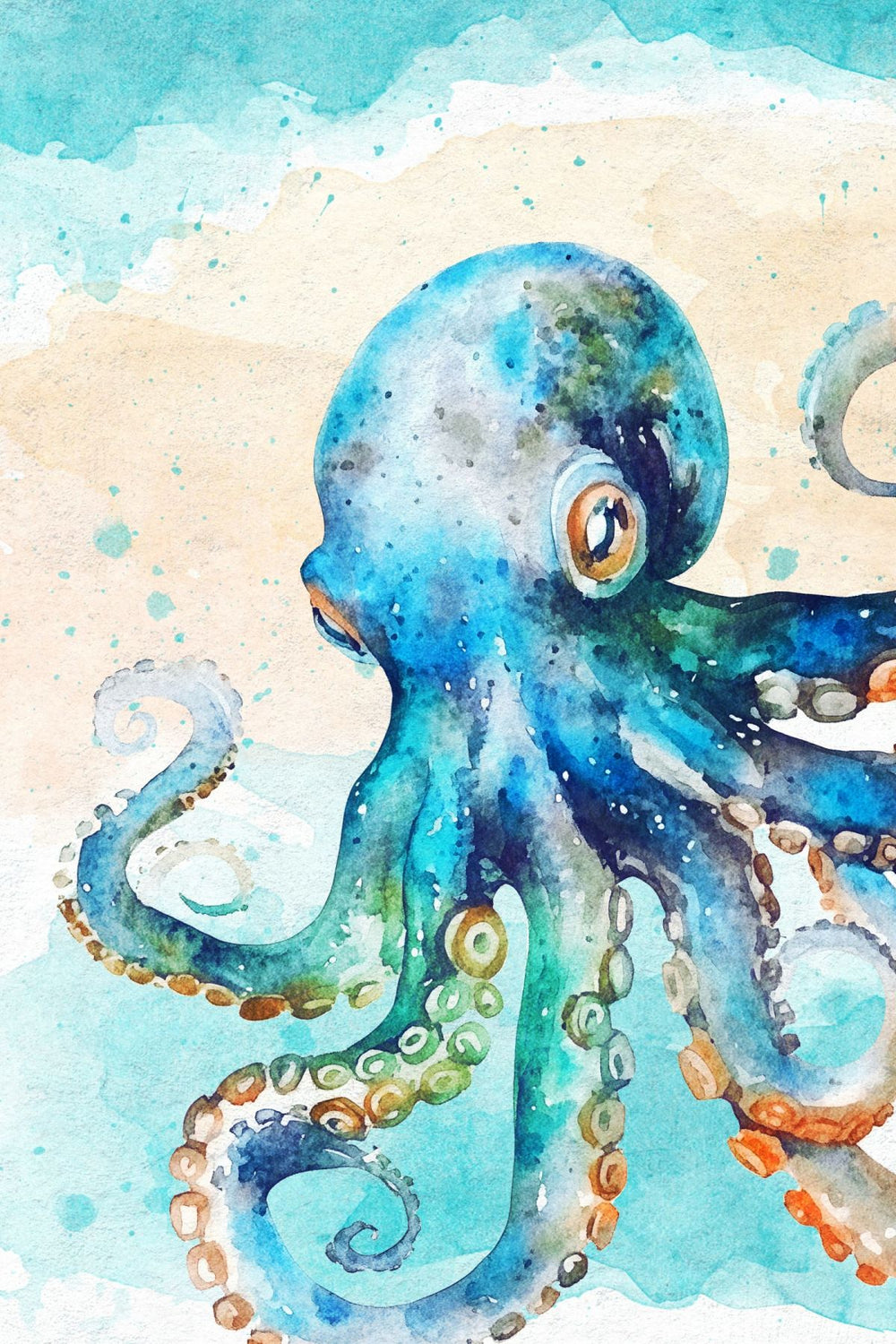 Peeking Octopus Wall Art