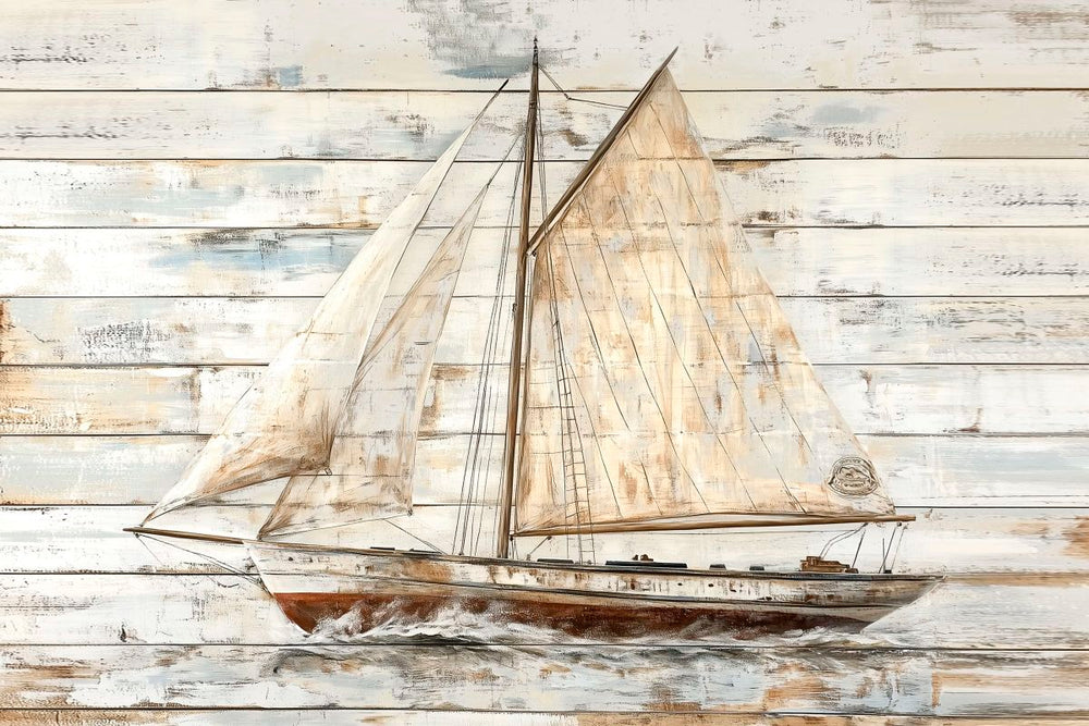 Sailboat Wood Style
