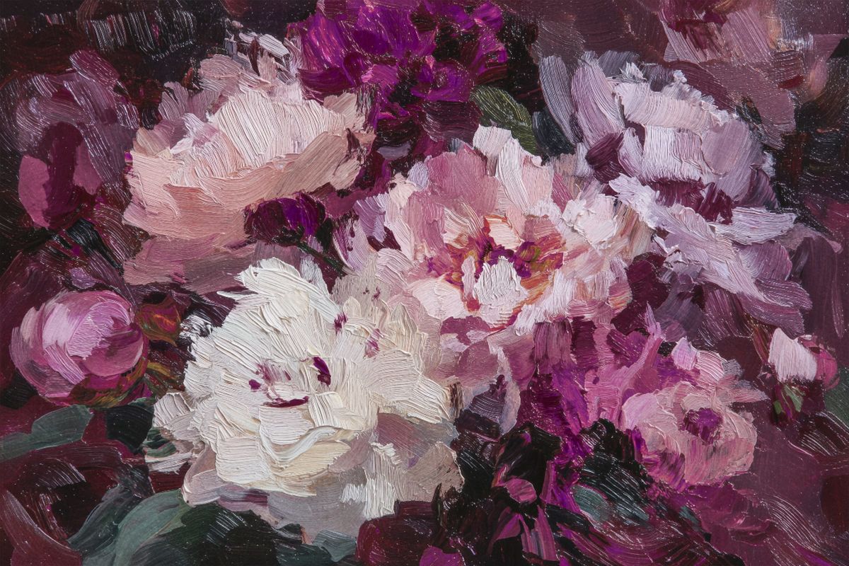 Impasto Pink Peonies