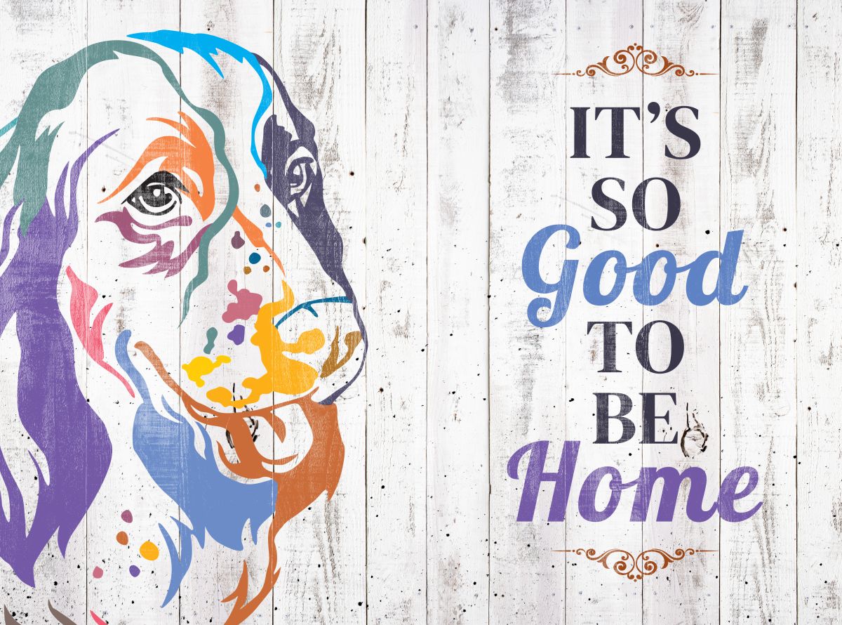 Home With My Dog Typography